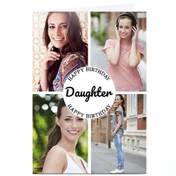 Kids Card Factory Photo Birthday Card - Daughter, 4 Photos