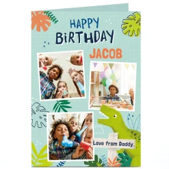 Photo Birthday Card - Dinosaurs To & From Kids For Kids|Photo