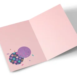 Card Factory Photo Birthday Card - Fab Cake & Confetti, Editable Age