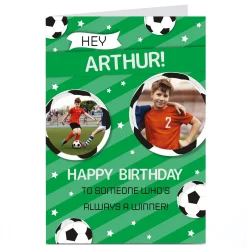 Hot Photo Birthday Card - Football Always A Winner Kids For Uncle|For Son