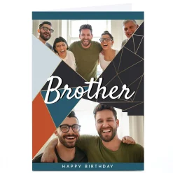 Card Factory Photo Birthday Card - Geometric Pattern