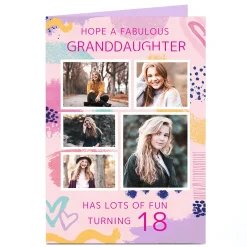 Card Factory Photo Birthday Card - Granddaughter, Have Lots Of Fun, Editable Age