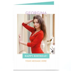 Photo Birthday Card - Happy Birthday, White Frame Kids For Kids|Photo