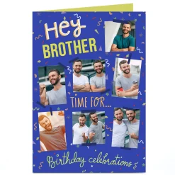 Discount Photo Birthday Card - Hey Brother, Time To Celebrate For Brother|Special Age
