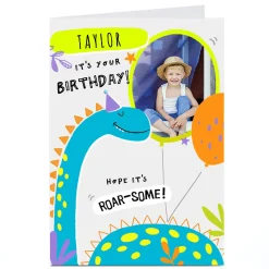 Discount Photo Birthday Card - Hope it's Roarsome Kids For Son|For Nephew