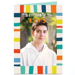 Sale Photo Birthday Card - It's Birthday Time Kids For Uncle|For Son
