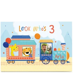 Photo Birthday Card - Look Who's..., Editable Age Kids For Son|For Nephew
