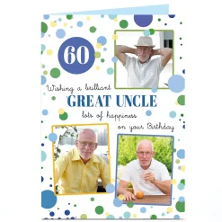 Card Factory Photo Birthday Card - Lots Of Happiness, Editable Age