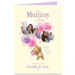 Outlet Photo Birthday Card - Lovely Mummy Bear Hugs & Kisses For Mum|Mum