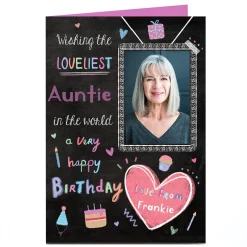 Card Factory Photo Birthday Card - Loveliest Auntie In The World
