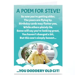 Clearance Photo Birthday Card - Old Git Poem Kids For Kids|Photo