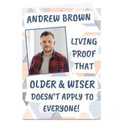 Outlet Photo Birthday Card - Older & Wiser, Living Proof Photo|Birthday