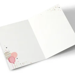 Best Photo Birthday Card - Pink and Gold Birthday, 4 Photos For Sister|For Niece