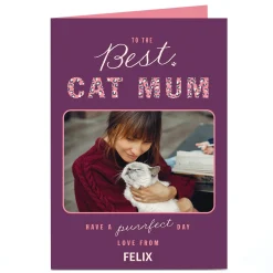 New Photo Birthday Card - Purrfect Cat Mum For Mum|Mum