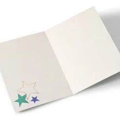 Card Factory Photo Birthday Card - Red With Stars