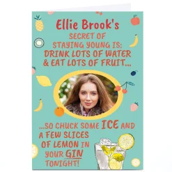 Card Factory Photo Birthday Card - Secret Of Staying Young