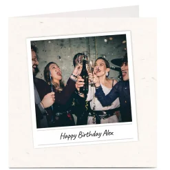 Sale Photo Birthday Card - Single Polaroid Premium Square|For Everyone