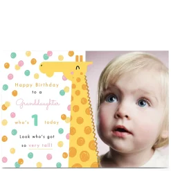 Clearance Photo Birthday Card - So Very Tall!, Editable Age Kids For Niece|For Granddaughter