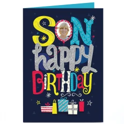 Discount Photo Birthday Card - Son Balloon Kids For Son|Son