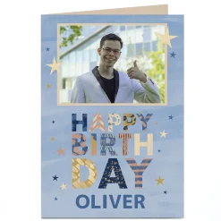 Hot Photo Birthday Card - Starry Pattern Photo|Birthday