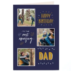 Discount Photo Birthday Card - The Most Amazing, 3 Photos For Dad|Dad