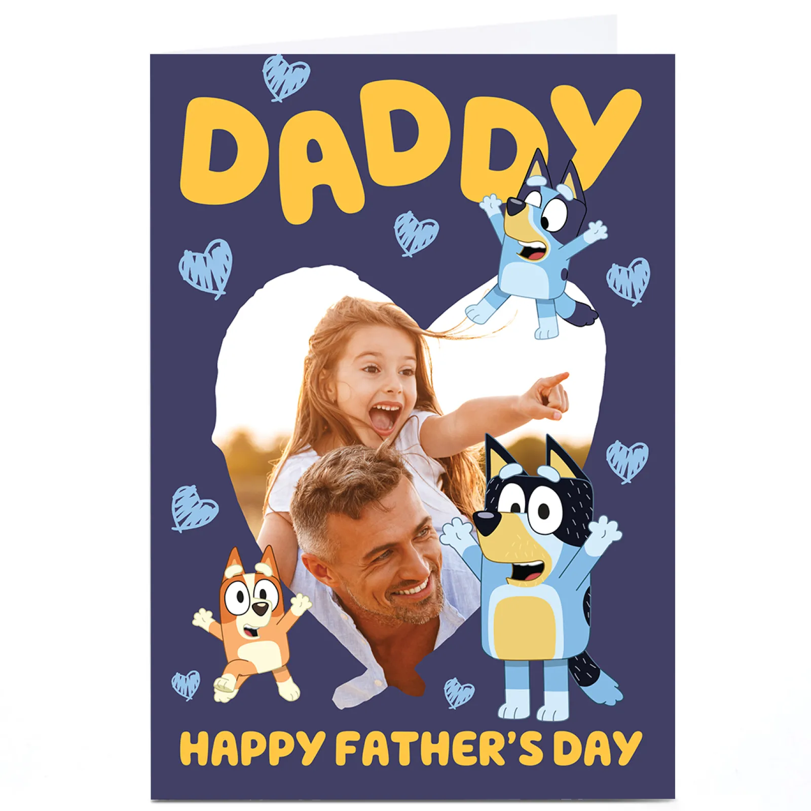 Best Photo Bluey Father's Day Card - Bluey Hearts, Daddy Father's Day|Photo