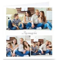 Clearance Photo Card - Any Occasion 3 Photos Kids Premium Square|Any Occasion