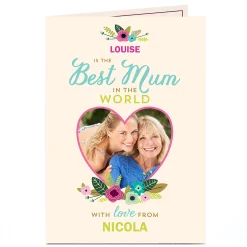 Card Factory Photo Card - Best Mum In The World