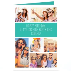 BOY Card Factory Photo Card - Green Box, Any Message