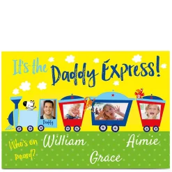 Card Factory Photo Card - The Daddy Express - Three Names