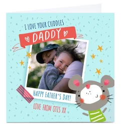 Best Photo Carol Richardson Father's Day Card - Daddy Cuddles, Blue Father's Day|Photo
