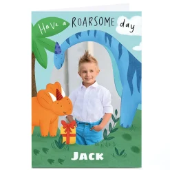 Kids Card Factory Photo Chloe Fae Birthday Card - Dinosaurs