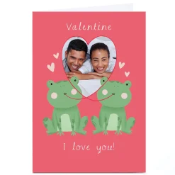 Card Factory Photo Chloe Fae Valentine's Day Card - I Love You Frogs