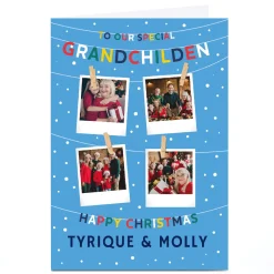 Hot Photo Christmas Card - 4 Polaroids, To Our Special Grandchildren Christmas|Photo