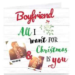 Photo Christmas Card - All I Want For Christmas Boyfriend Christmas|Photo