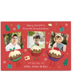 Card Factory Photo Christmas Card - Big Hugs puddings