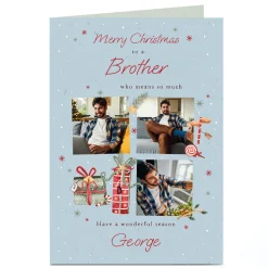Card Factory Photo Christmas Card - Brother Who Means So Much
