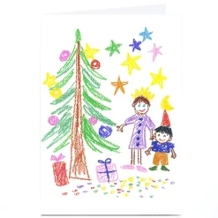 Card Factory Photo Christmas Card - Child's Drawing