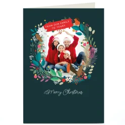 Outlet Photo Christmas Card - From Our Family to Yours, Wreath Christmas|Photo