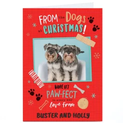 Card Factory Photo Christmas Card - From The Dogs