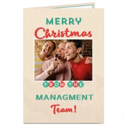 Photo Christmas Card - From The Team Christmas|Photo