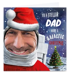 Card Factory Photo Christmas Card - Galactic Christmas, Dad
