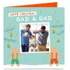 New Photo Christmas Card - Gingerbread Couple, Dad & Dad Christmas|Photo