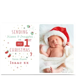 Outlet Photo Christmas Card - On my First Christmas, From Baby Christmas|Photo