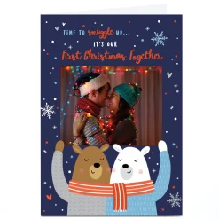 Card Factory Photo Christmas Card - Our First Christmas Bears
