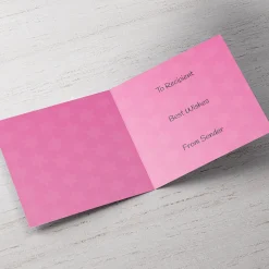 Card Factory Photo Christmas Card - Penguin, Purple