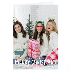 Hot Photo Christmas Card - Portrait Full Photo Merry Christmas Christmas|Photo