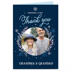 Best Photo Christmas Card - Sending A Big Thank You Thank You|Christmas