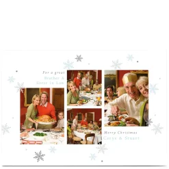 Online Photo Christmas Card - Snowflakes Christmas|Photo