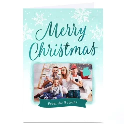 Best Photo Christmas Card - Snowflake Frame Christmas|Photo